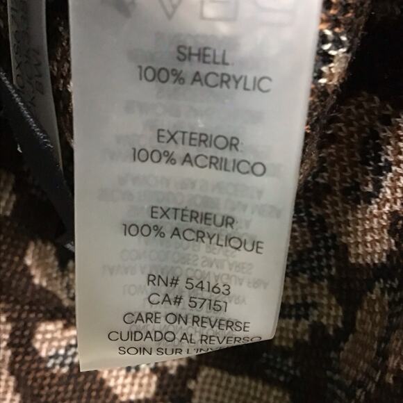 Calvin Klein Womens Medium Sweater Animal Print Hi Low Mock Turtleneck NWT - Picture 9 of 11